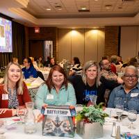 six people at luncheon table photo 3